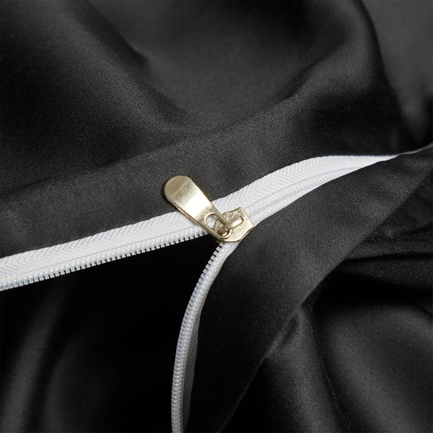 3pcs Bamboo Cooling Duvet Cover Queen Set Black - View 3