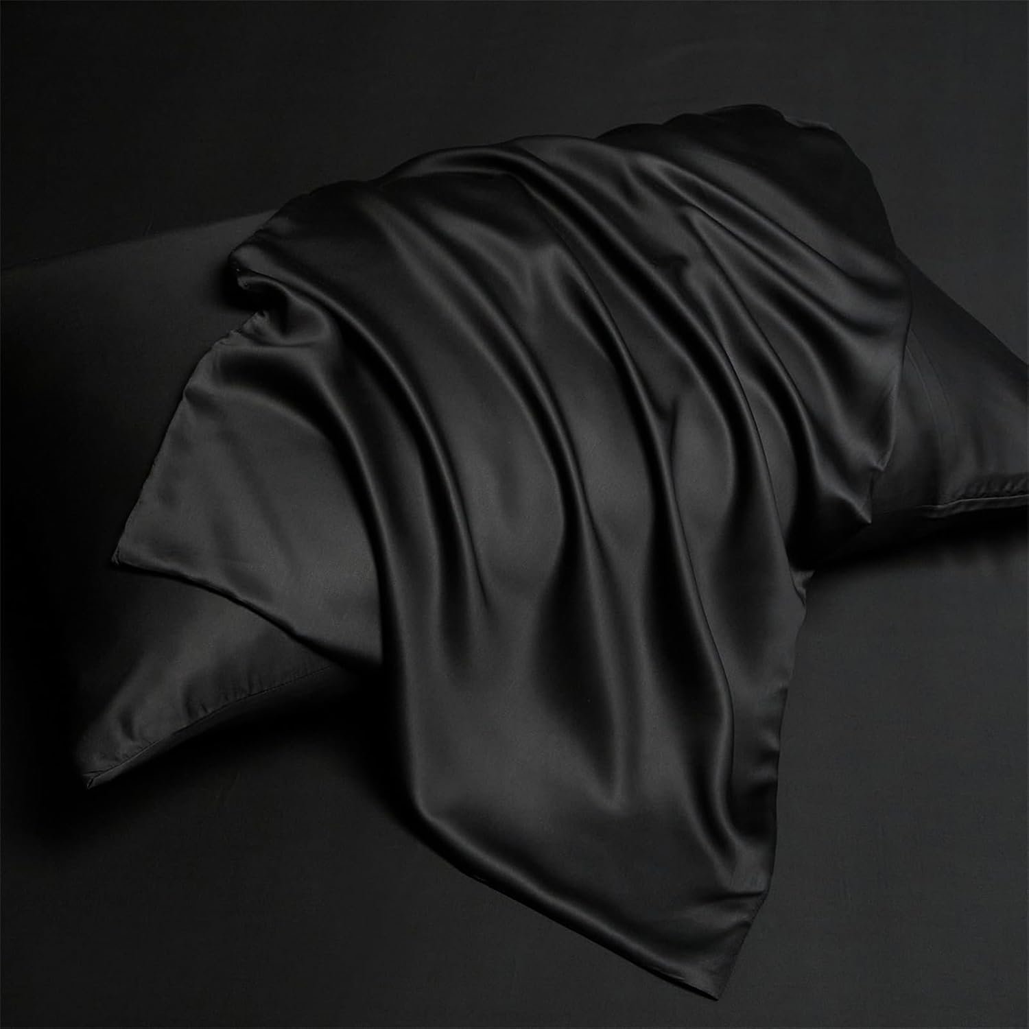 3pcs Bamboo Cooling Duvet Cover Queen Set Black